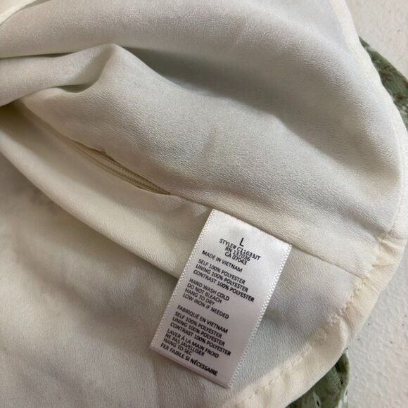 Paper Crane Tank Top Women's Large Green Tiered Boho Sleeveless Shirt Ruffle - Picture 7 of 8